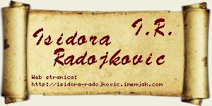 Isidora Radojković vizit kartica